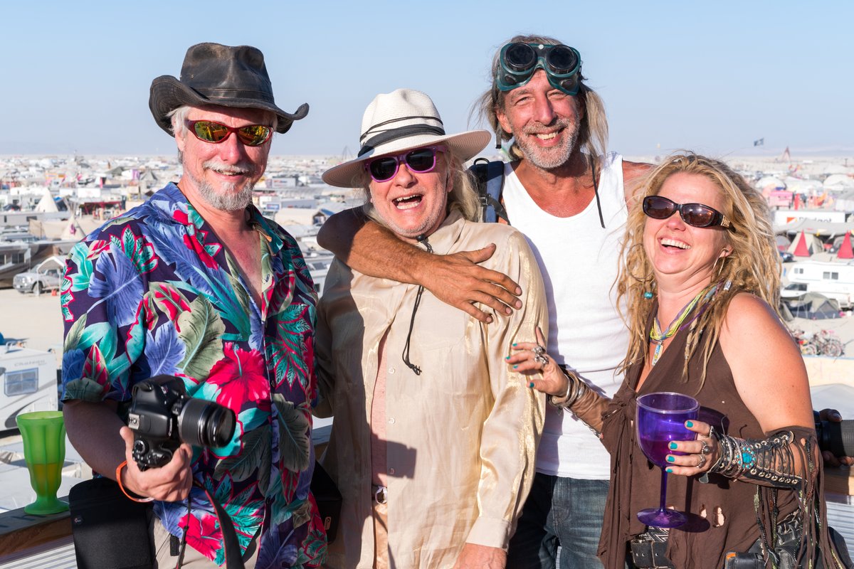 Harold, Vandeleur, Big D, Vaike (some of my favorite Burners!) Atop The Panorama