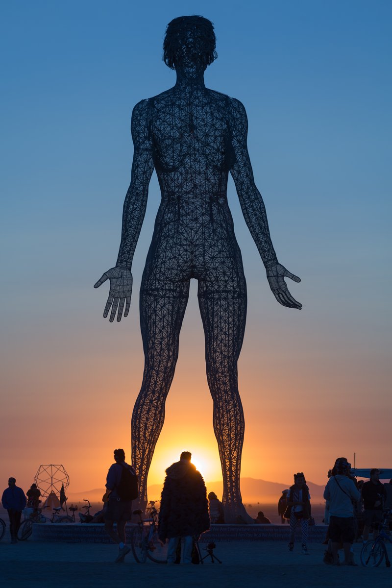 Marco Cochrane's Third Epic Sculpture This One Titled R-Evolution At Sunrise (She Breathes! See bottom of this post for a GIF)