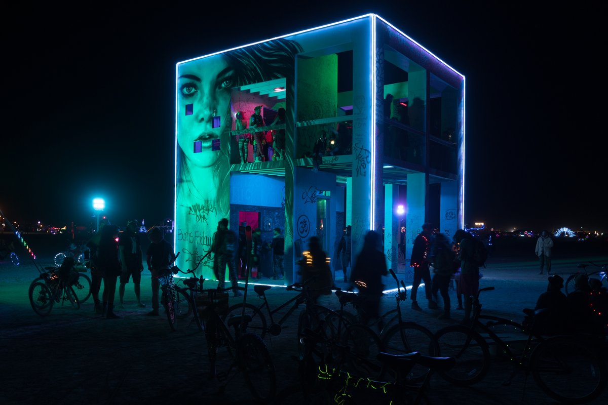 Scott Cohen's The Life Cube At Night
