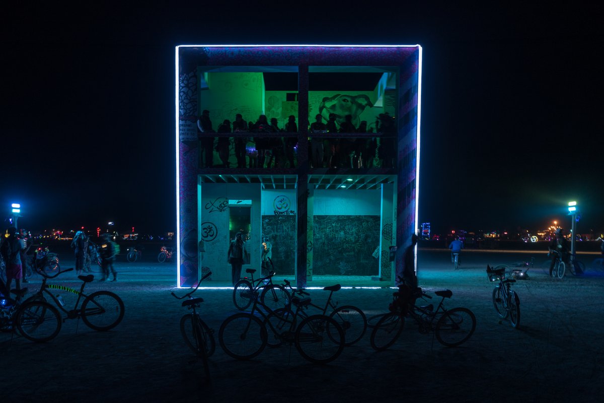 Scott Cohen's The Life Cube At Night