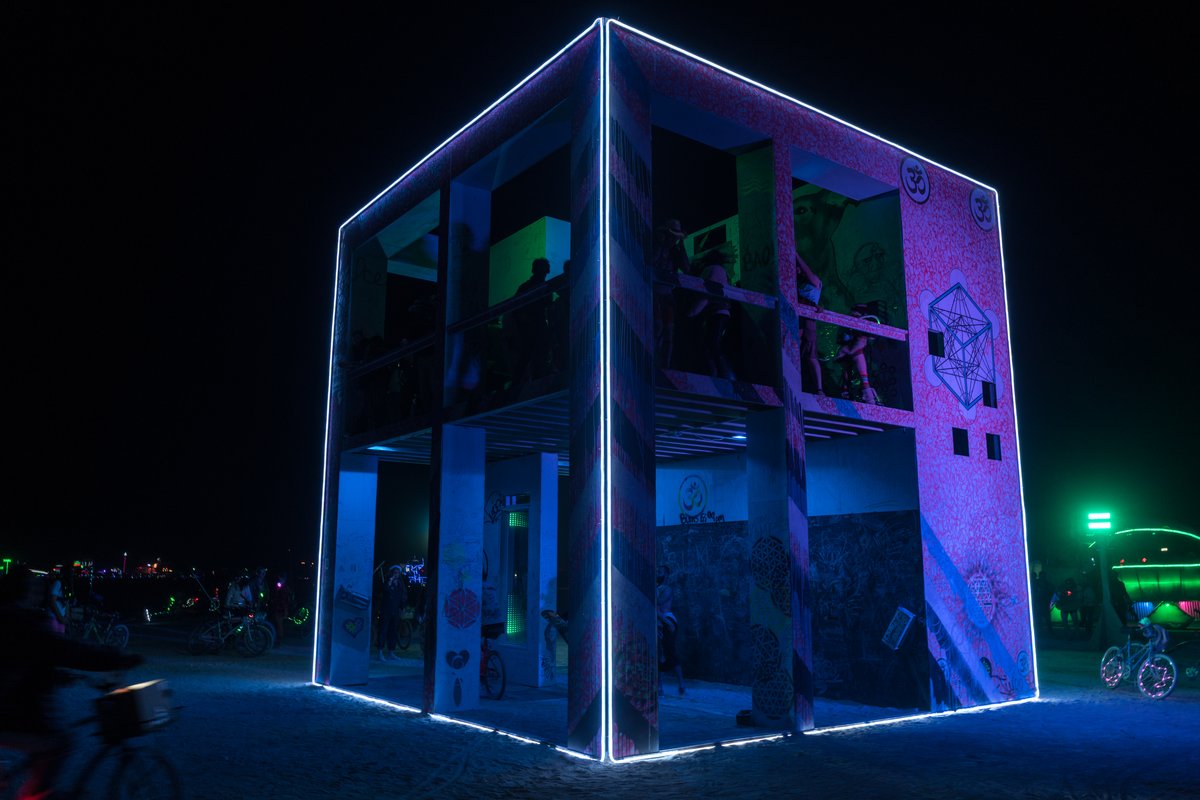 Scott Cohen's The Life Cube At Night