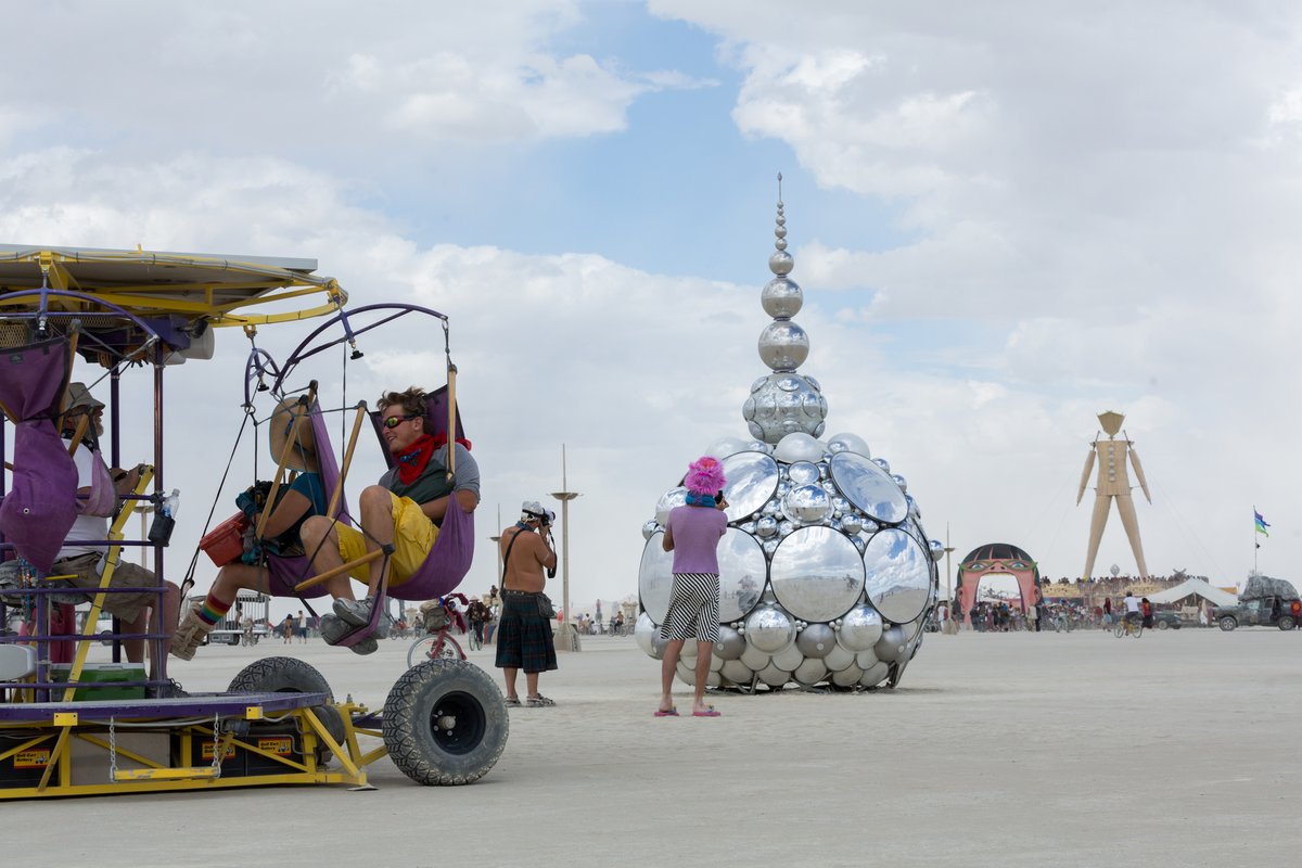 KIRSTEN BERG's Compound eye/I And Moveable Electic Merry Go Round Go Cart Thing