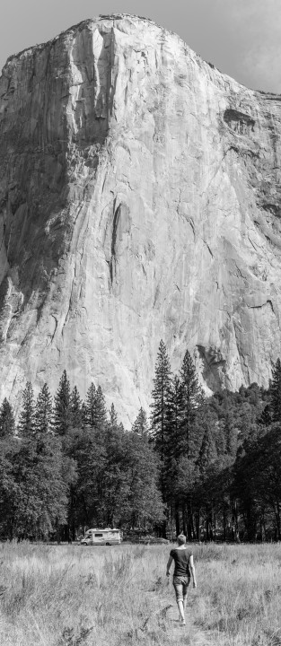 Woman Walking At Yosemite