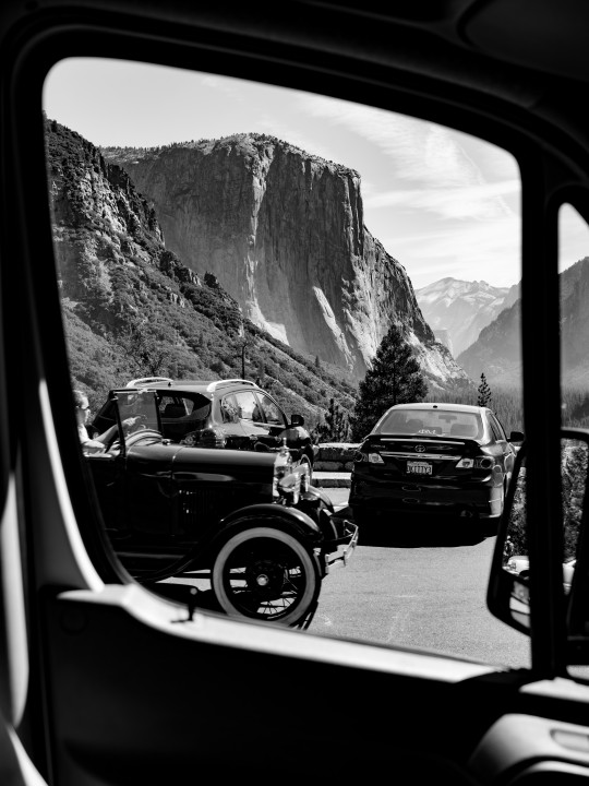 Vintage Car At Tunnel View
