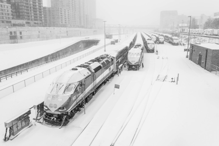 Snow Covered Trains