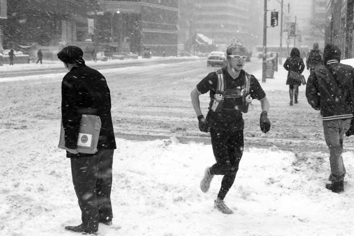 Man Running In The Snow