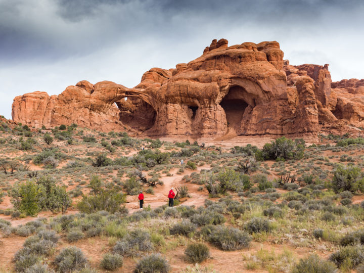 Retired Couple At Double Arch