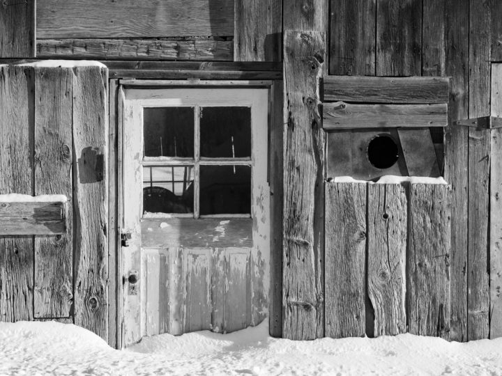 Old Door In The Snow