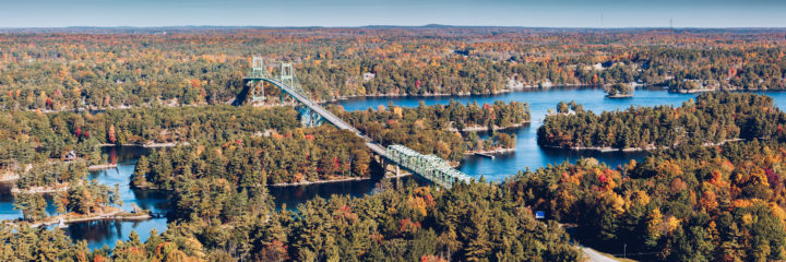 1000 Islands Bridge And The River