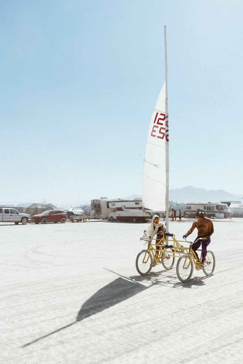 Burners With A Sail On Their Bike!