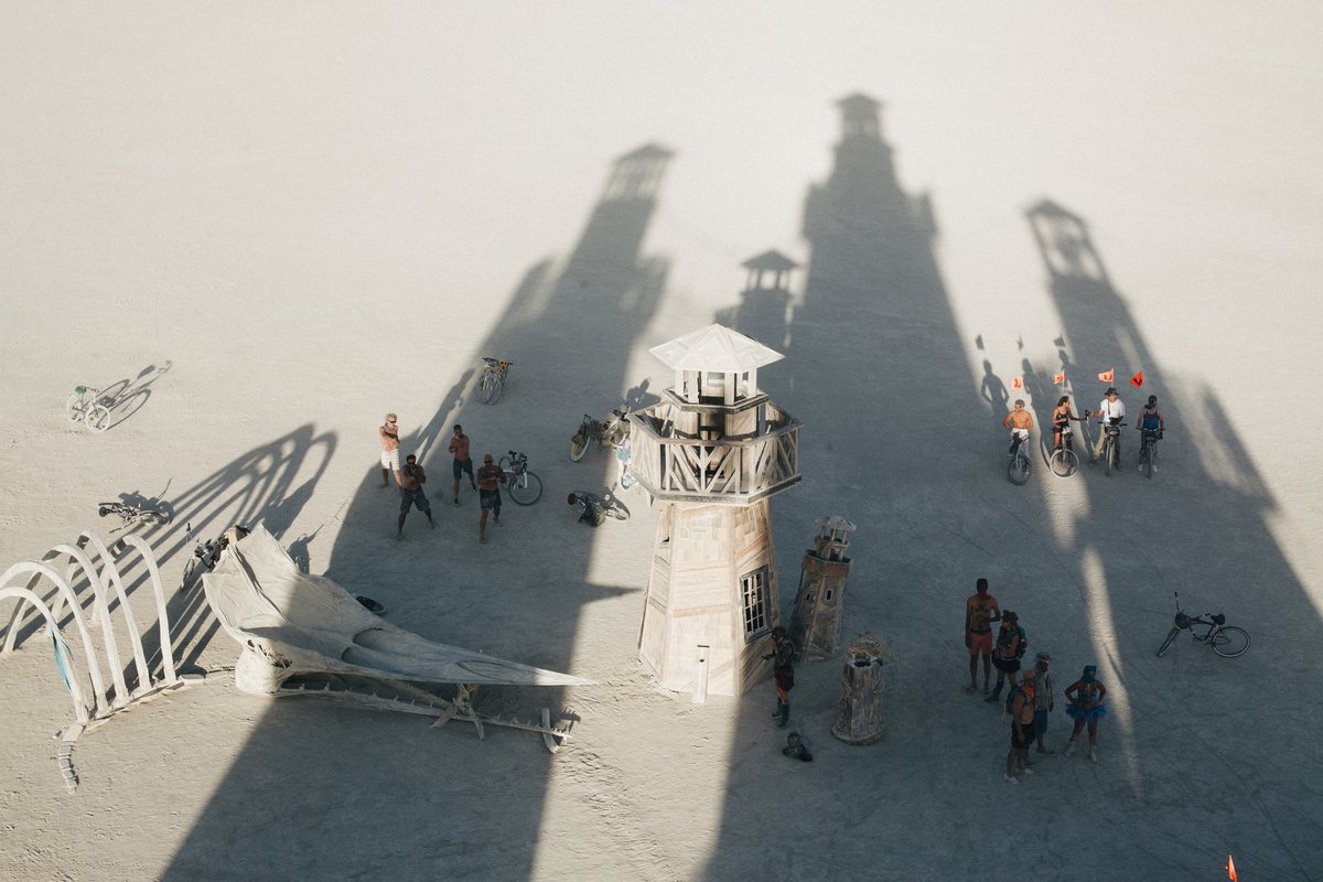 Shadow boxers and The Black Rock Lighthouse by Jonny and Max Poynton