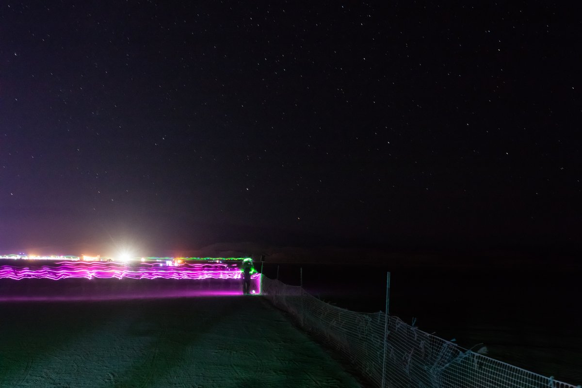 Stopping At The Trash Fence Stars To Look At The Stars