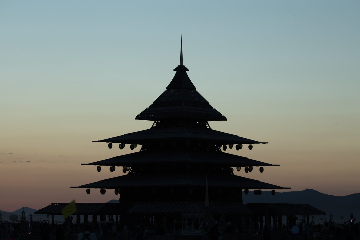 Silhouette Of The Temple At Dawn