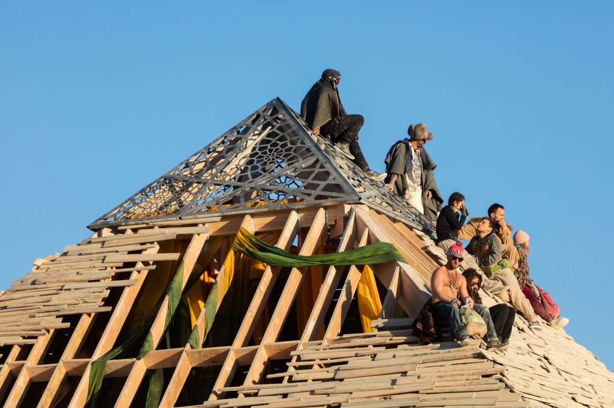 Burners Enjoy The Sunrise on The Catacomb of Veils by Dan Sullivan and the Catacomb Crew