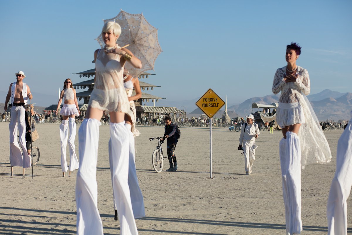 Forgive Yourself (for missing this photograph of these wonderful people on stilts. argh!)