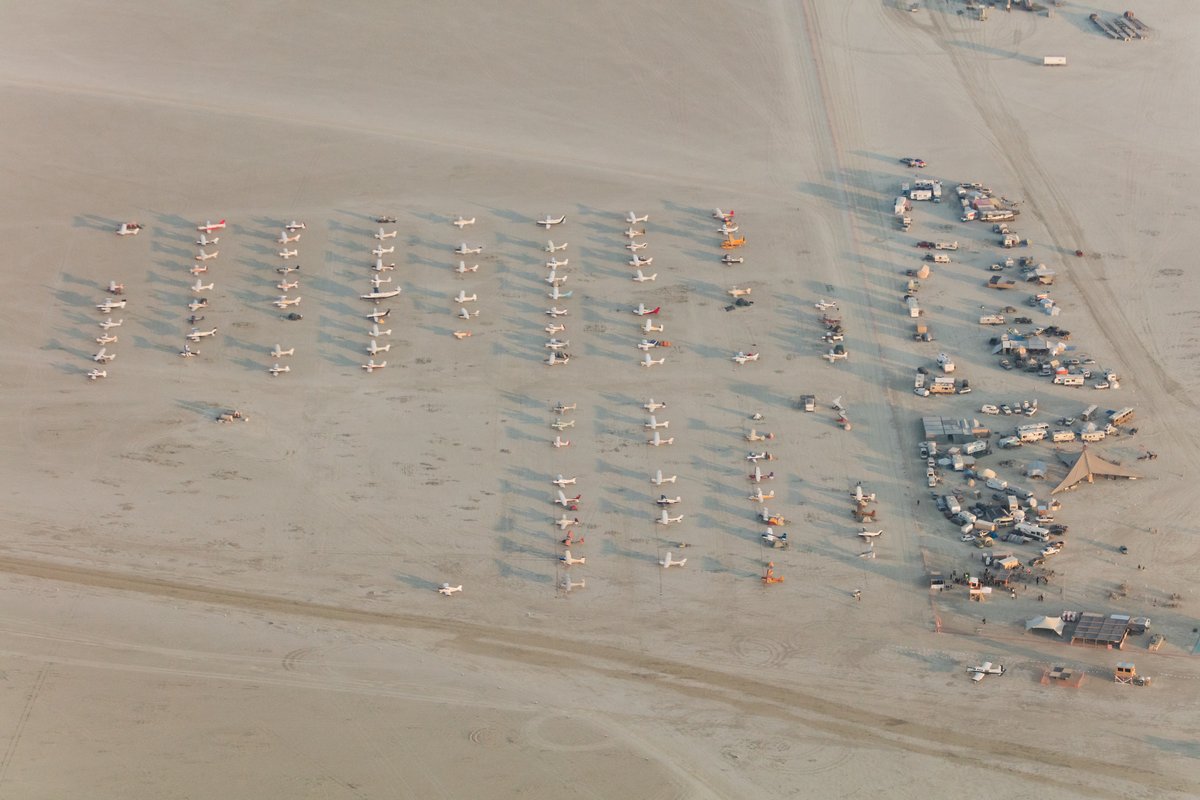 Burning Man 2016 Airport Aerial Photo (I like how the shadows look like Whale Flukes)