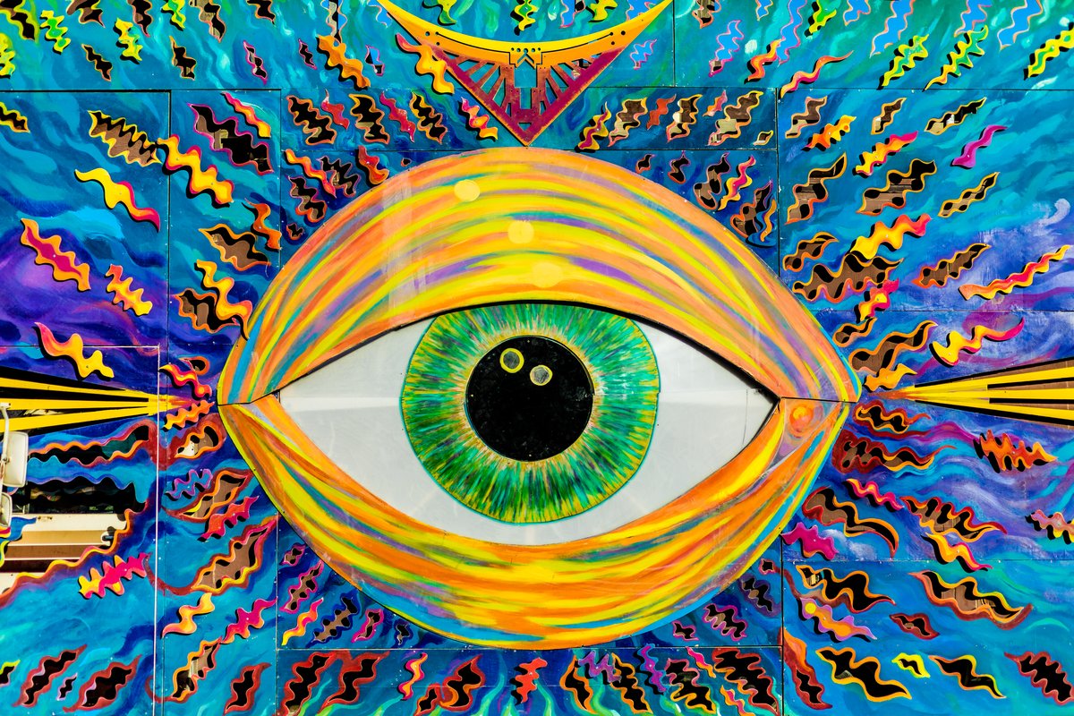 Colorful Eye On The Side Of An Unknown Mutant Vehicle