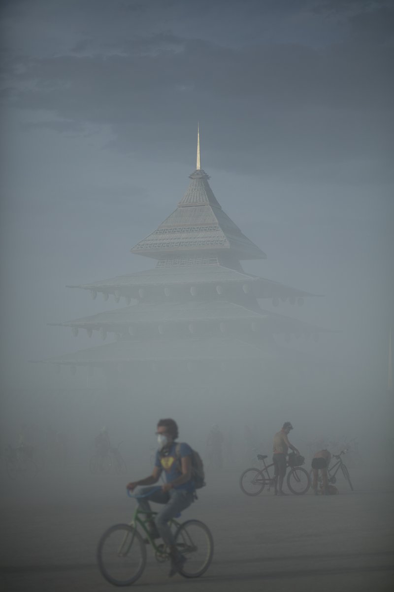 Dusty Temple And Clouds
