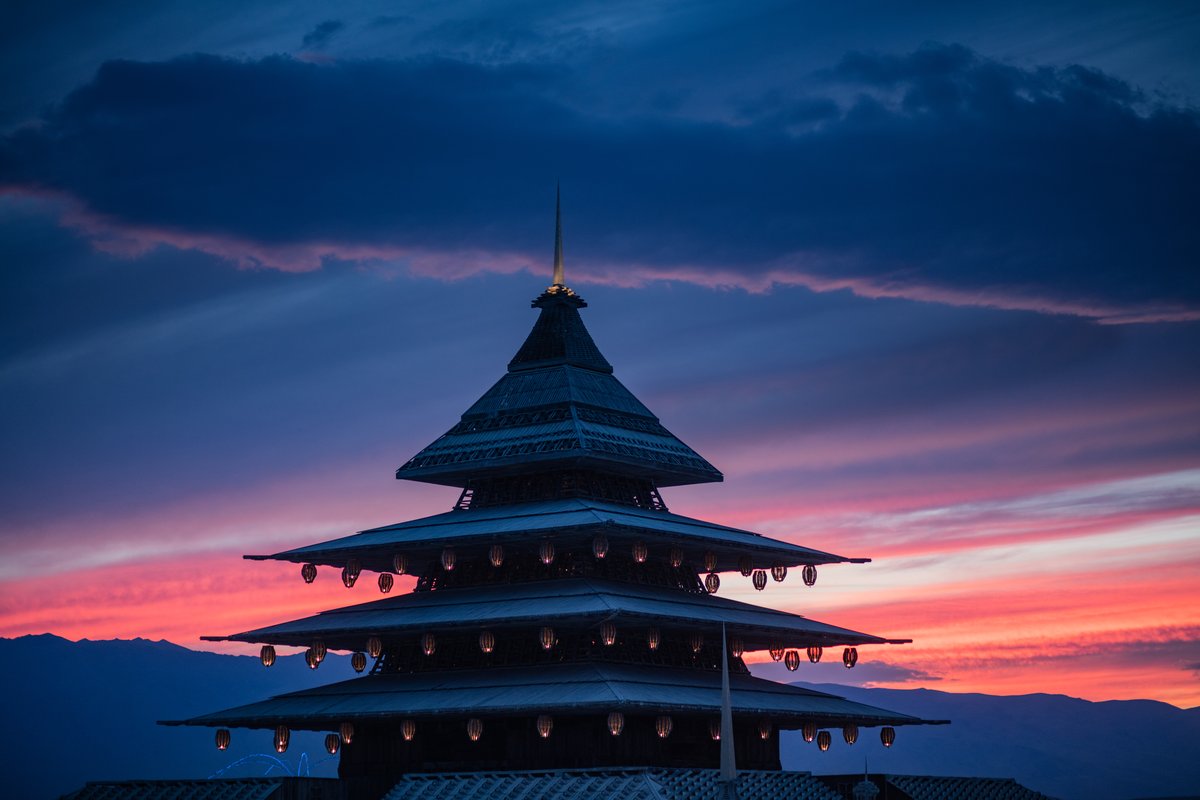 The Temple At Sunset