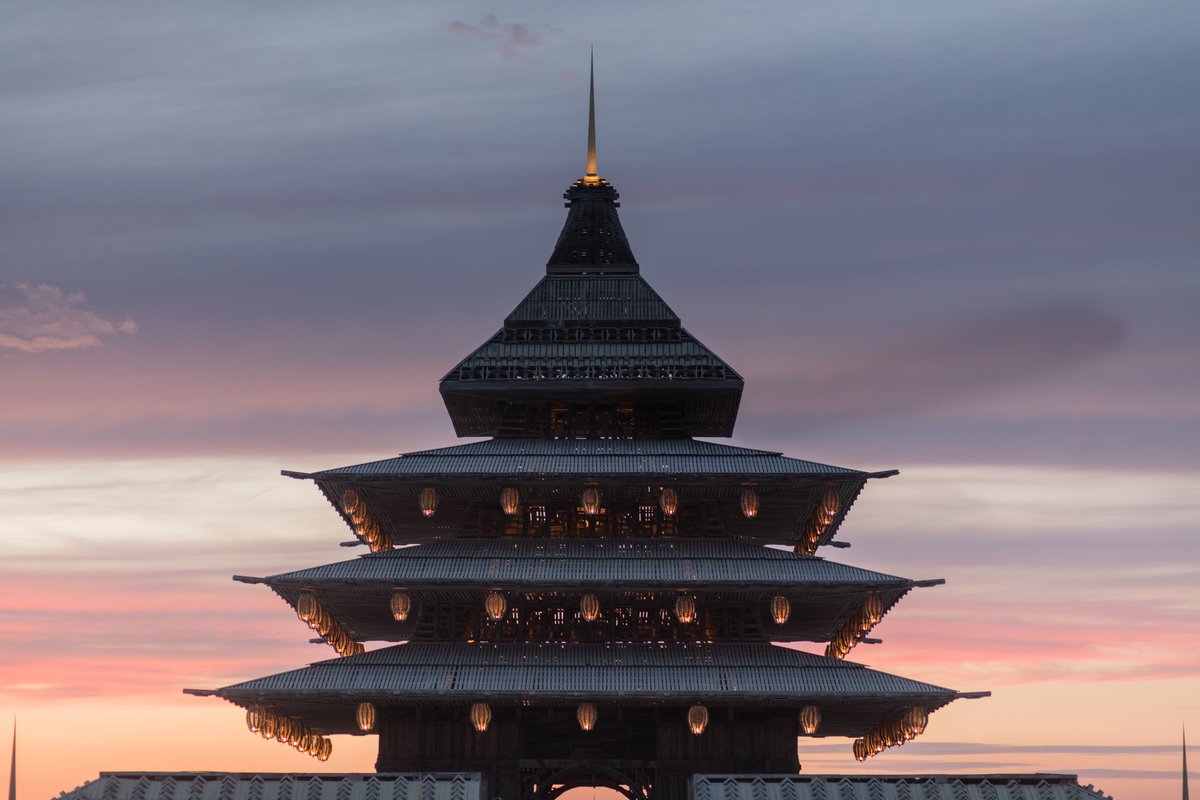 The Temple At Sunset