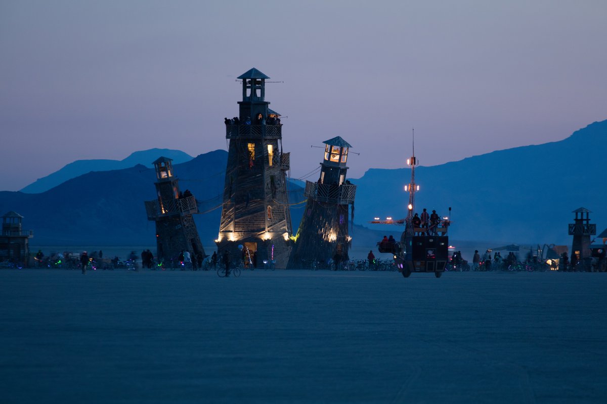 Black Rock City Lighthouse At Dawn