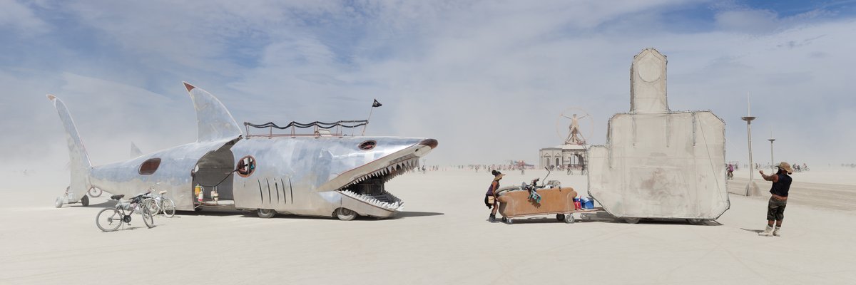 Shark Art Car And Middle Finger Art Car