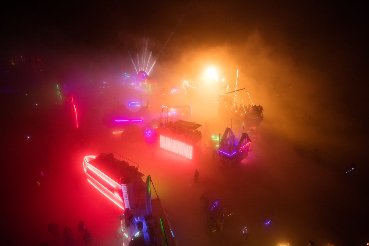 Mutant Vehicles Chaotically Arranged For The Man Burn
