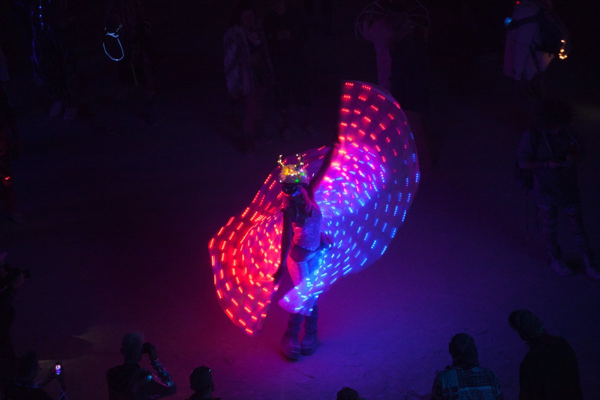 Burner Dancing With LED Wings