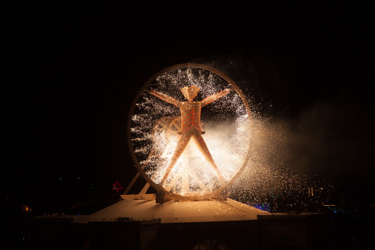 Burning Man 2016 Man Burn Beginning Of Burn