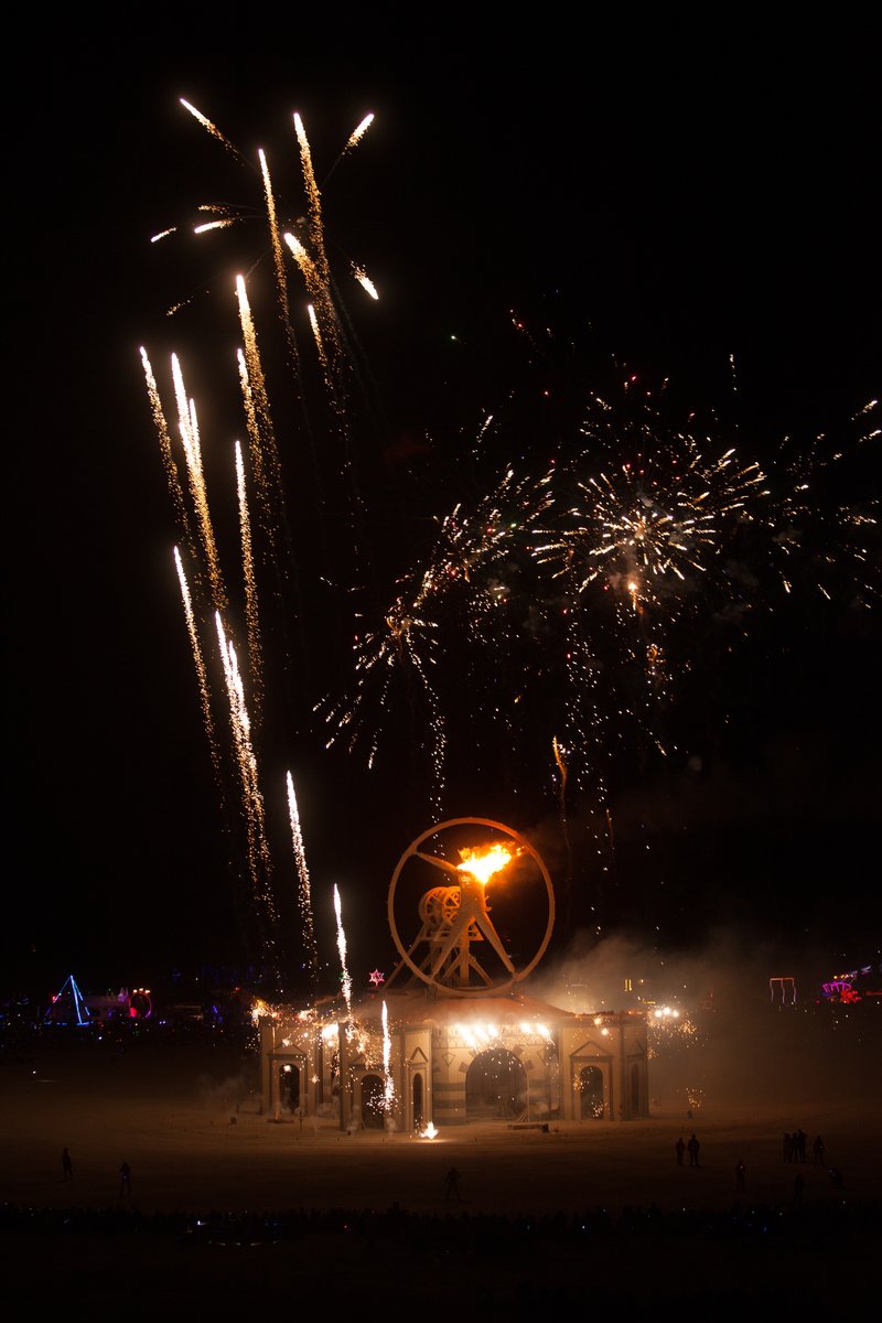 Burning Man 2016 Man Burn Fireworks