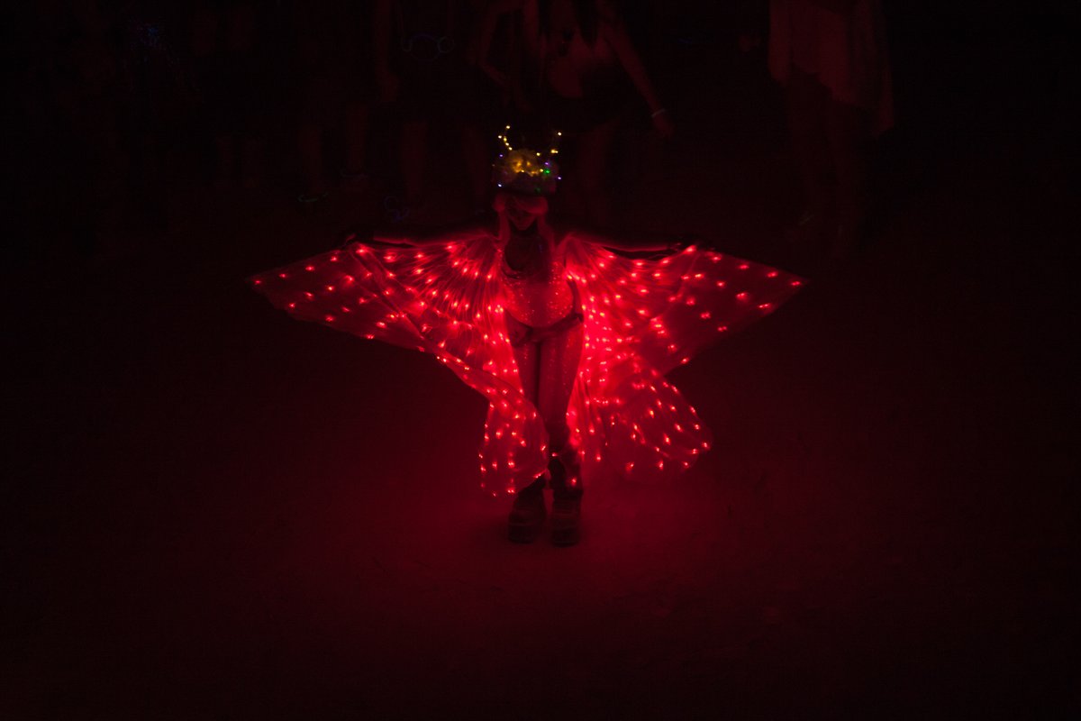 Burner Dancing With LED Wings