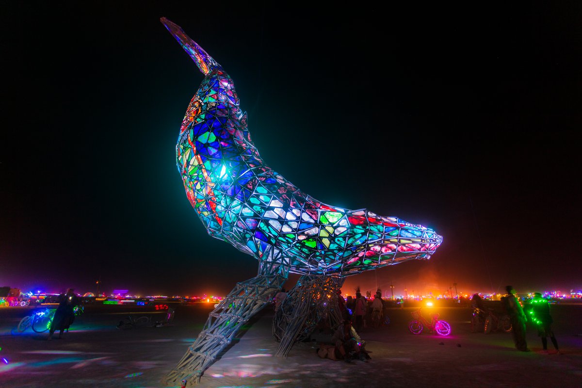 SpaceWhale On Man Burn Night