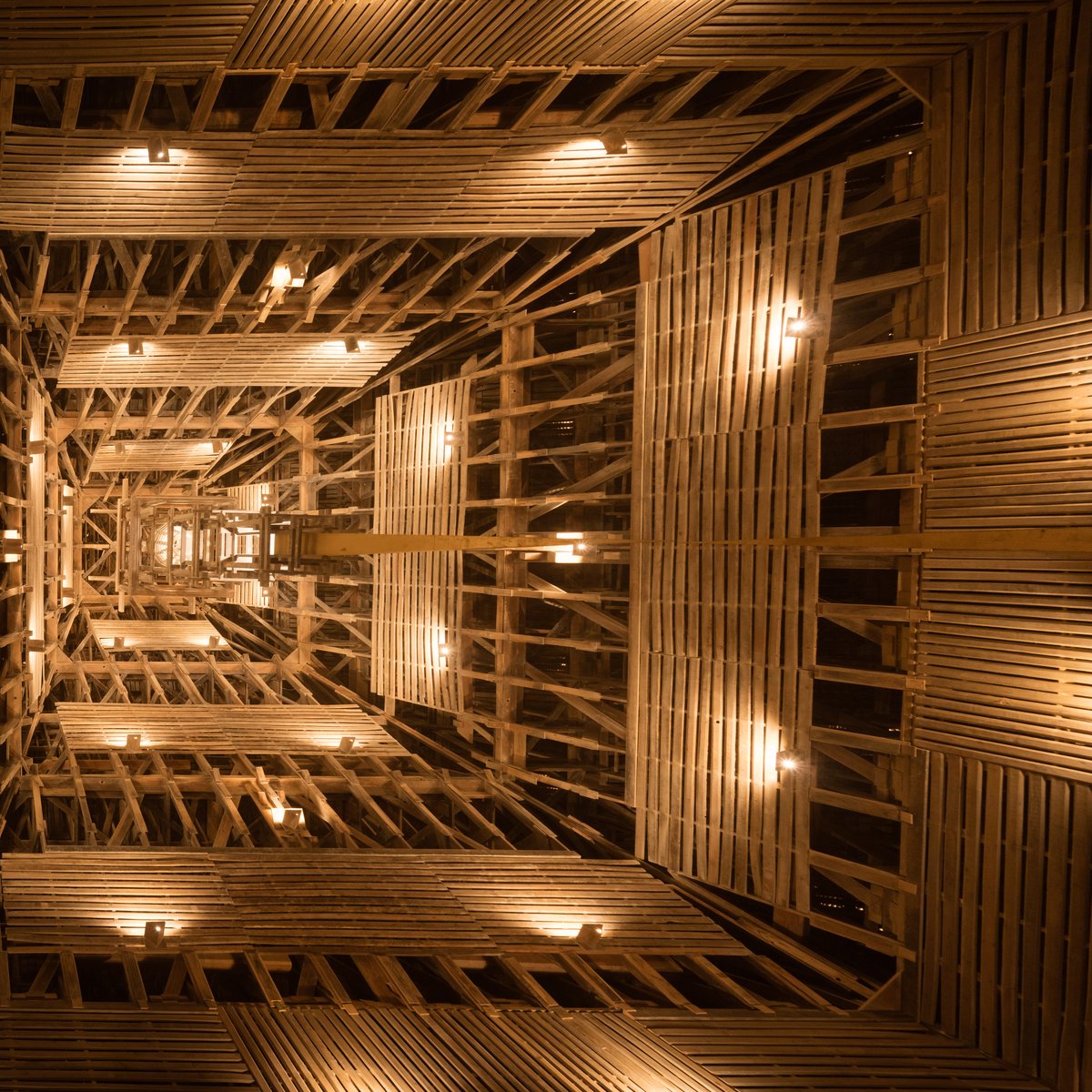 Inside The Temple At Night