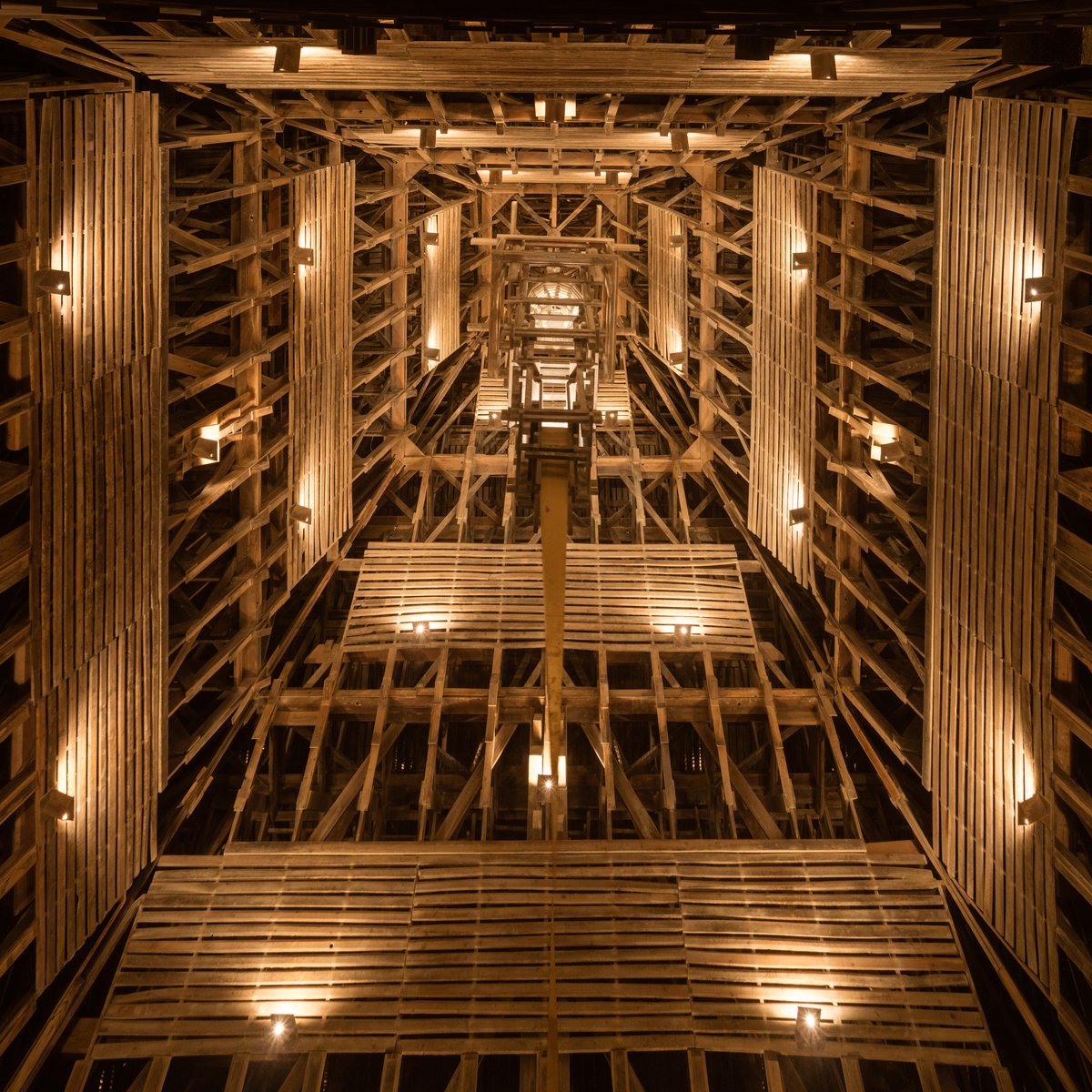 Inside The Temple At Night
