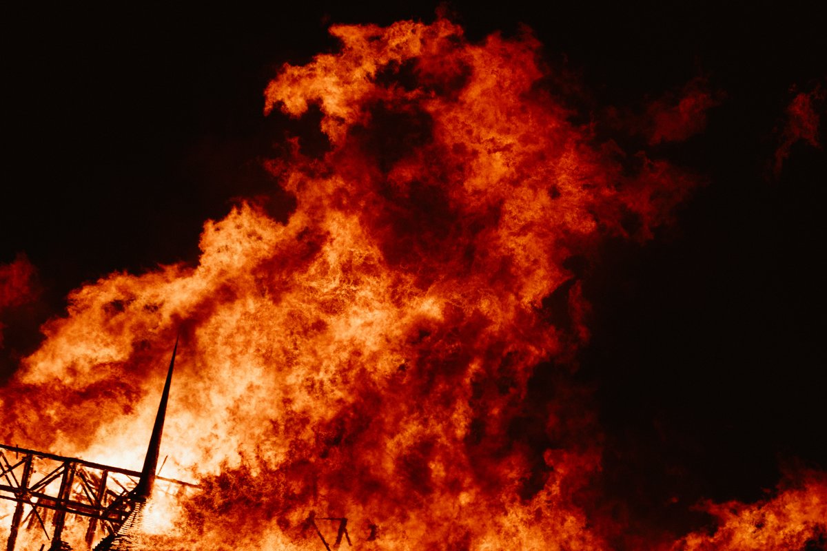 Burning Man 2016 Temple Burn (More scary faces)