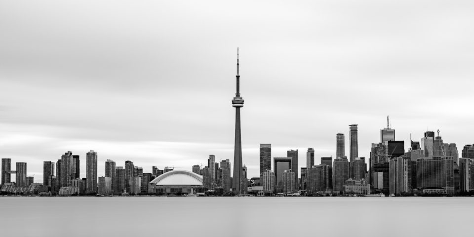 Toronto Skyline Black And White