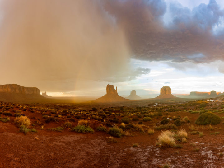 Monument Valley Sunset In The Rain