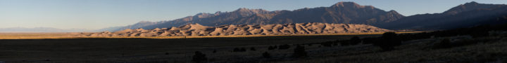 Great Sand Dunes Panorama At Dawn 1