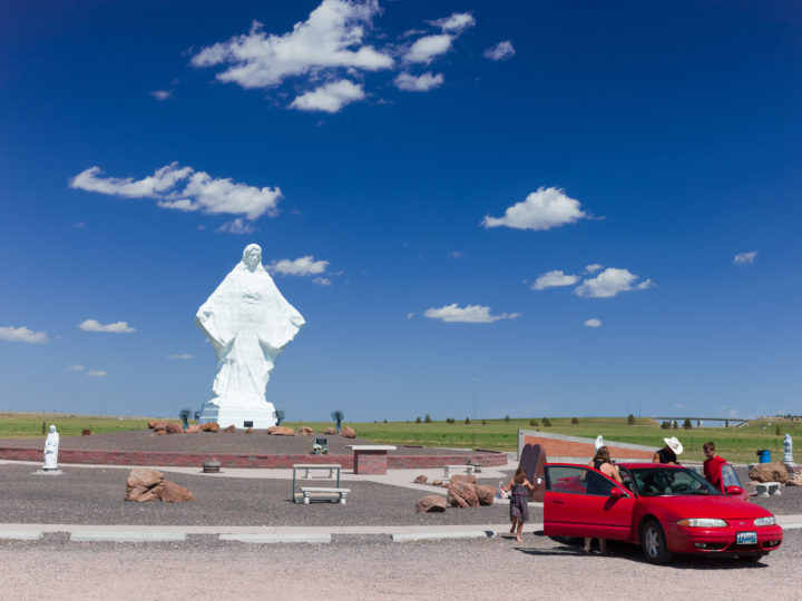 Virgin Mary Statue And Family
