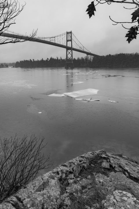 1000 Islands Bridge And River Ice
