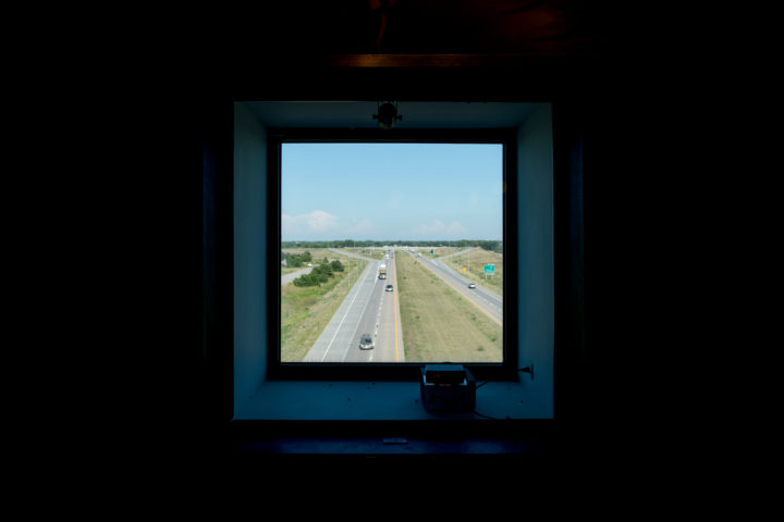 Square Window Over Highway