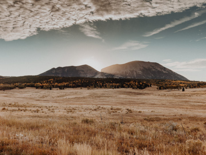 Sun Beaming Through Mountain