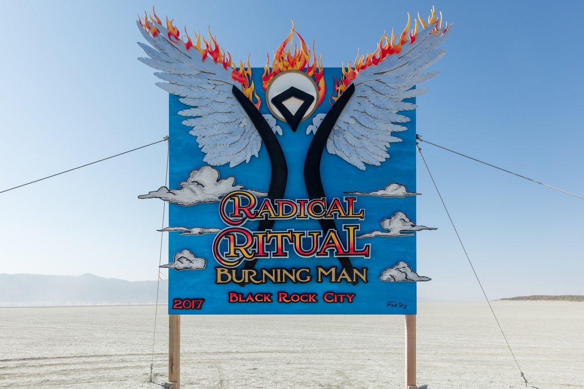 Burning Man 2017 Sign By Mad Dog