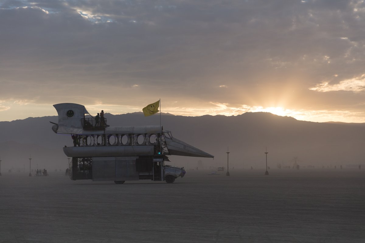 Mutant Vehicle And Sunset