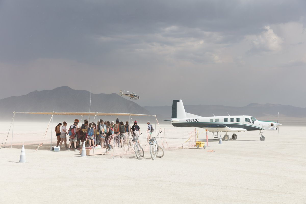 Skydivers Helicopter and Airplane