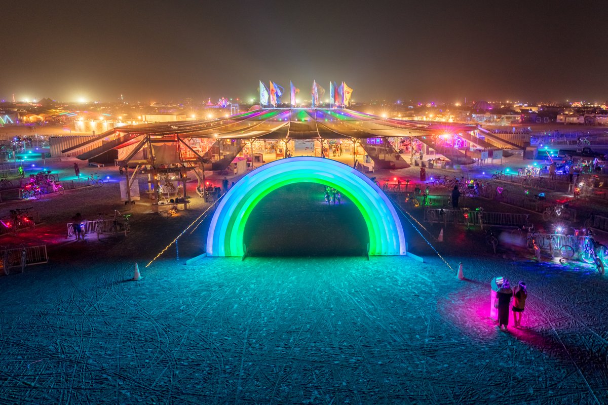 The Phoenix Rainbow At Center Camp by: Jimbo Insell and Brady Taylor from Victoria, BC