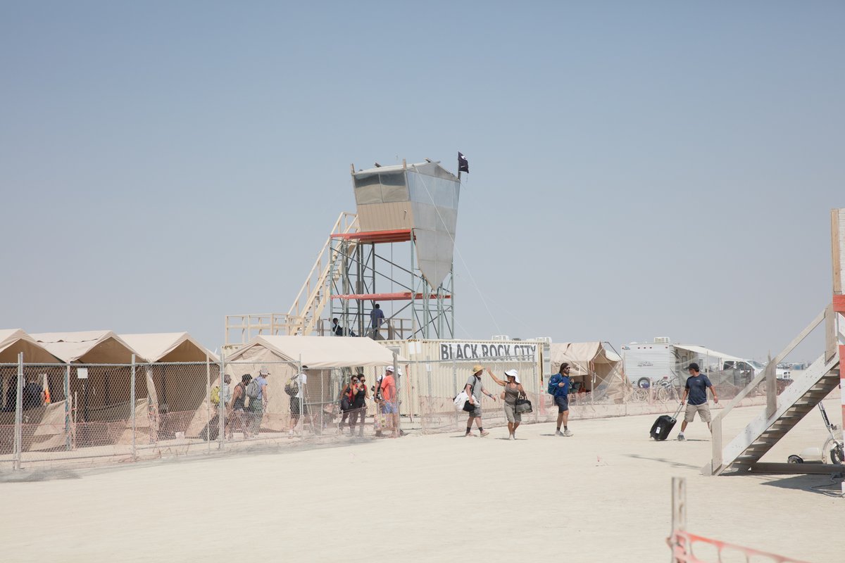 Burners Departing Black Rock City