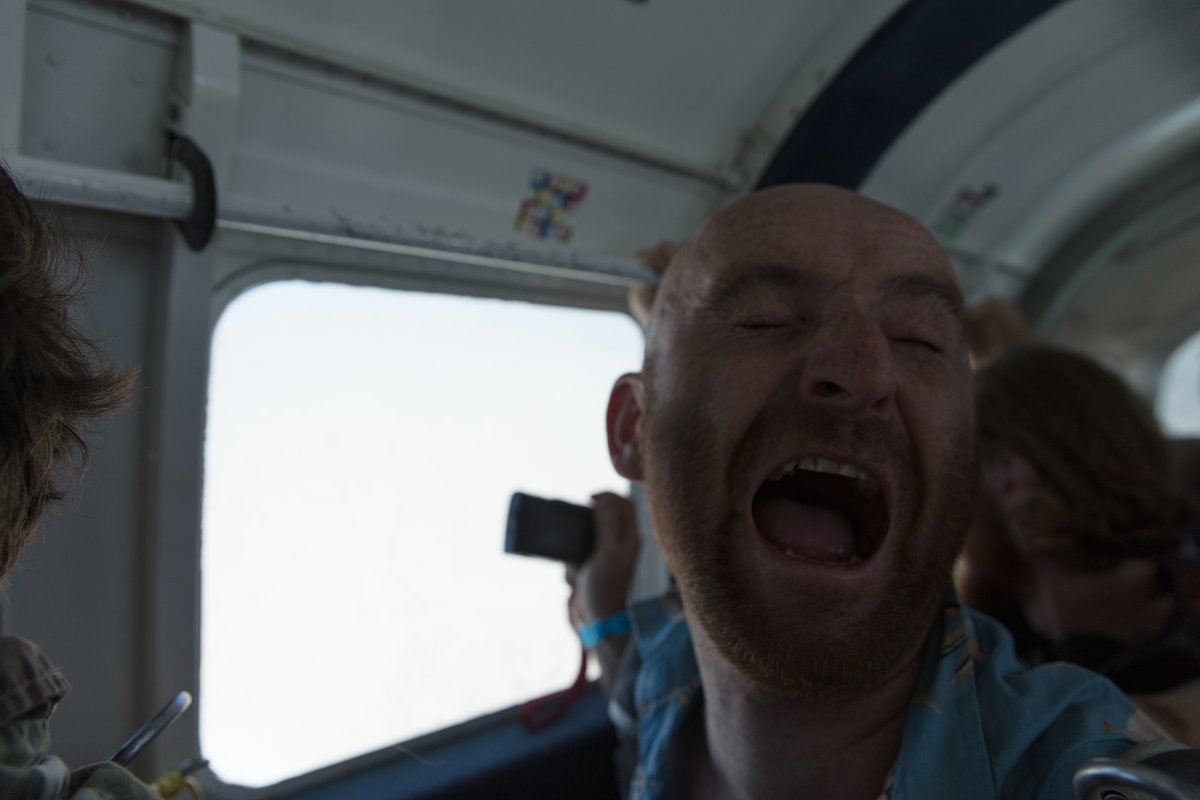 After The Jumpers Jump, The Pilot Puts The Plane Into A Nosedive. Zero G!