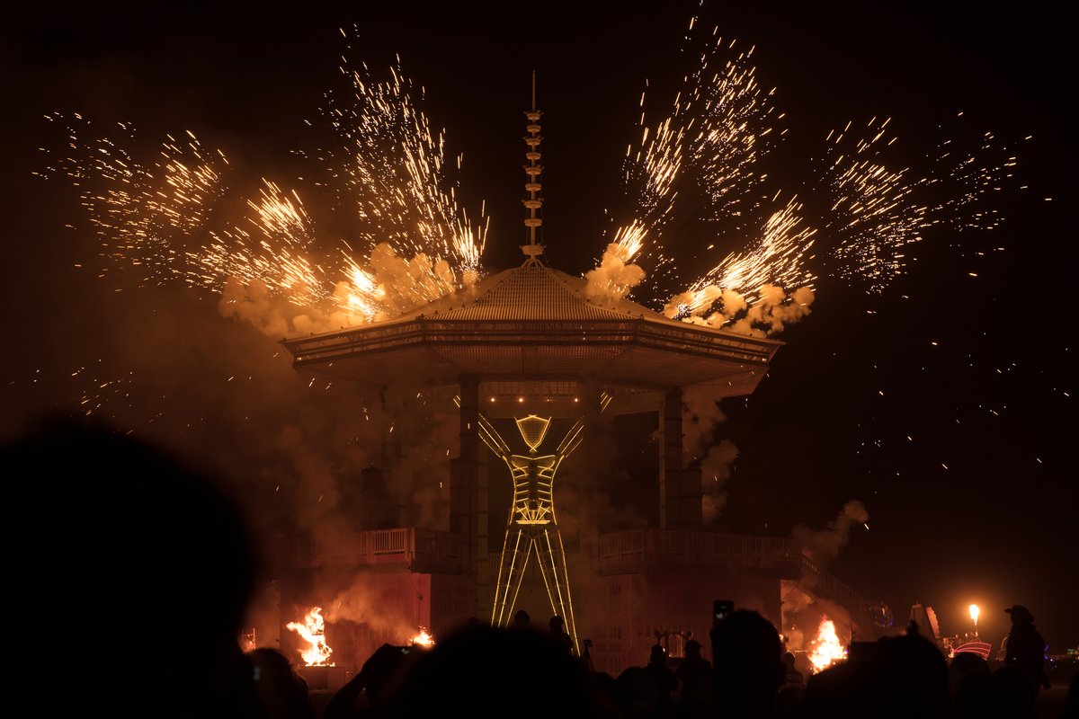 Man Burn Fireworks