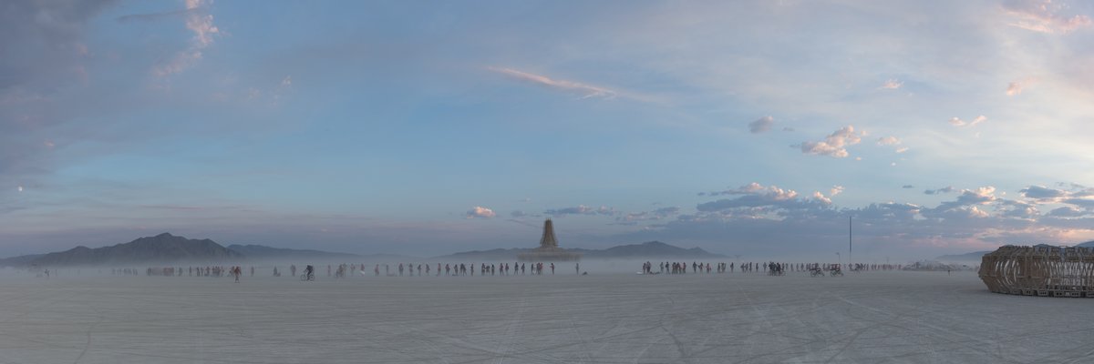 Ring Of Volunteers Forming Around The Temple